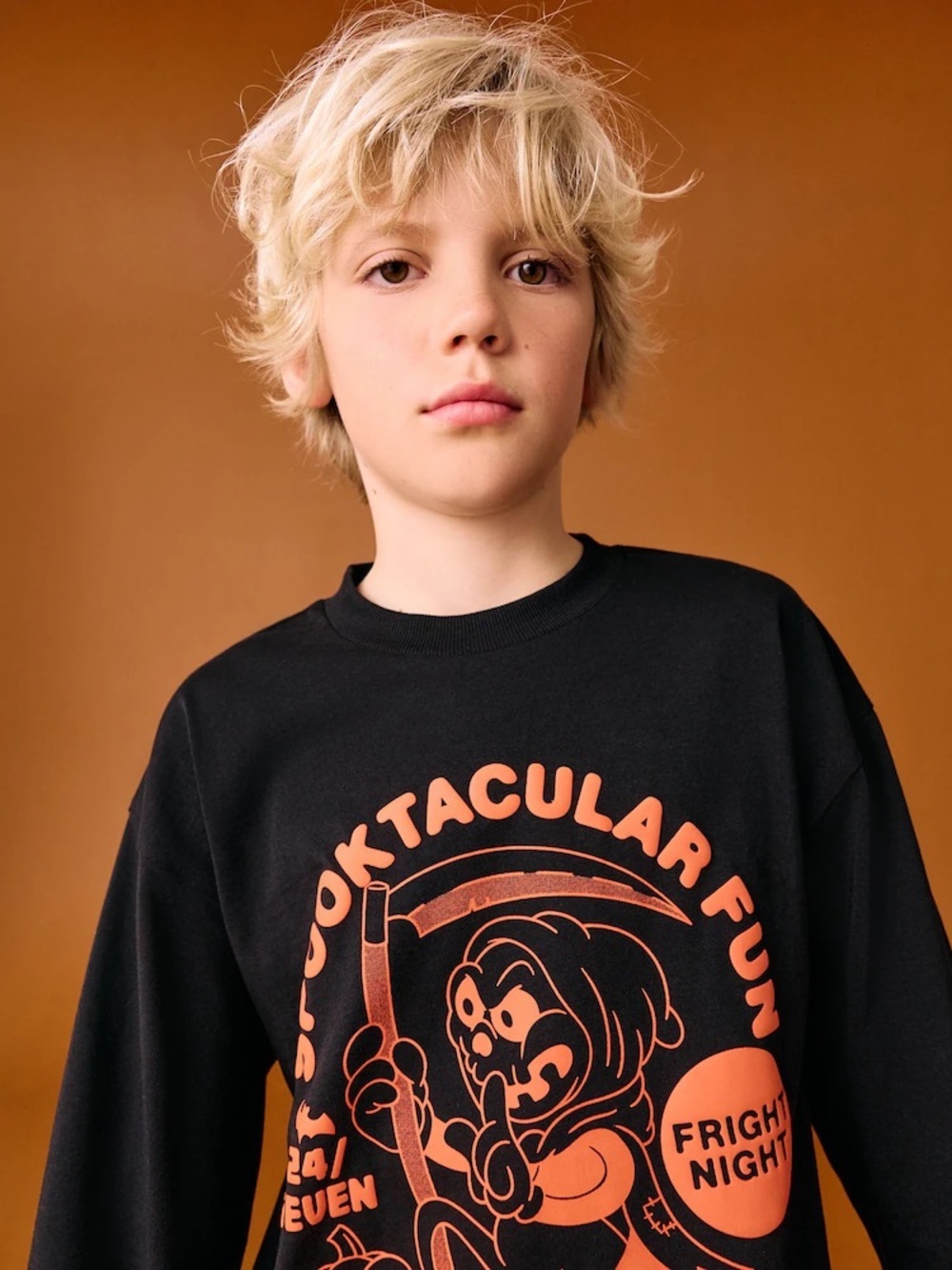 Next • NWT Spooktacular Fun Black Graphic Long-Sleeve Tee - Picture 2 of 2